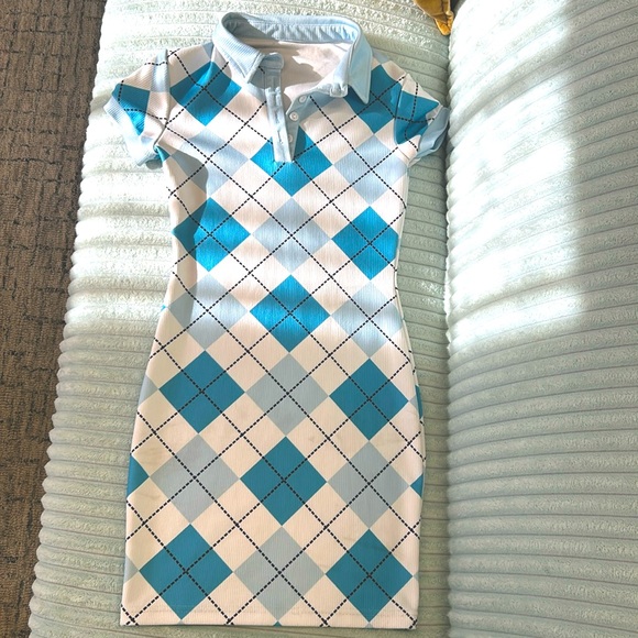 Other - Teen Girls Argyle Print Blue Dress